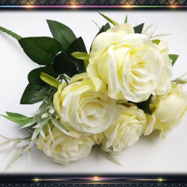 安いリアルタッチの絹花束の結婚式造花のバラ-装飾用花&花網問屋・仕入れ・卸・卸売り
