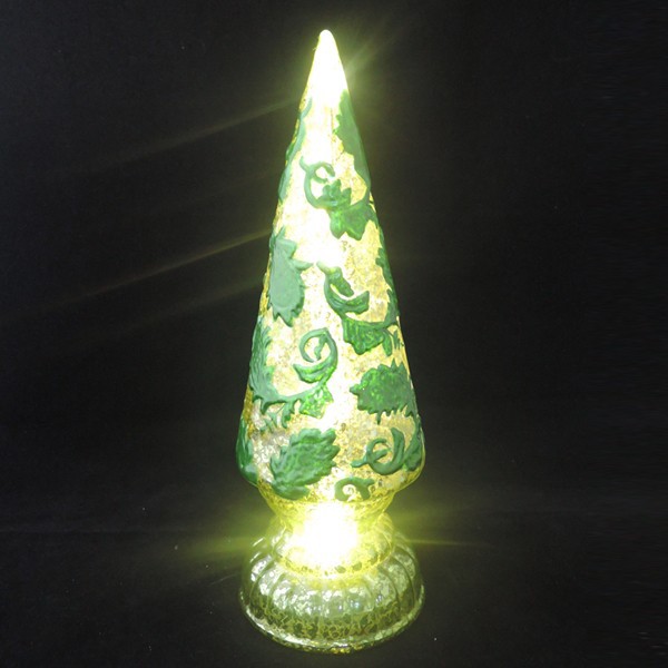 新製品のガラス絵緑ledツリーライト-クリスマスデコレーション用品問屋・仕入れ・卸・卸売り