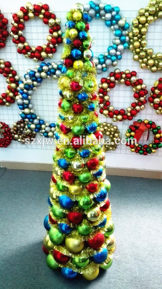 プラスチックホットな2015クリスマスボールの木、 クリスマスボール装飾の木-クリスマスデコレーション用品問屋・仕入れ・卸・卸売り