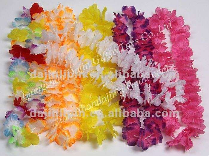 プラスチックハワイ州人leis/luauのleisかポリエステル花のレイ-装飾用花&花網問屋・仕入れ・卸・卸売り