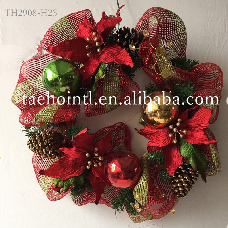 12inch/18inch/20inch/24inch/30inch/クリスマスの花輪-装飾用花&花網問屋・仕入れ・卸・卸売り