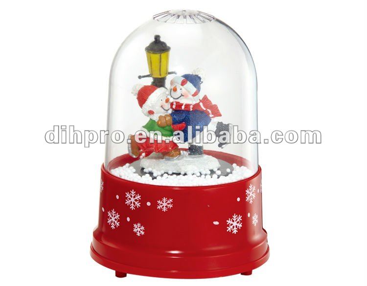 友人の音楽的なプラスチック雪の球-クリスマスデコレーション用品問屋・仕入れ・卸・卸売り