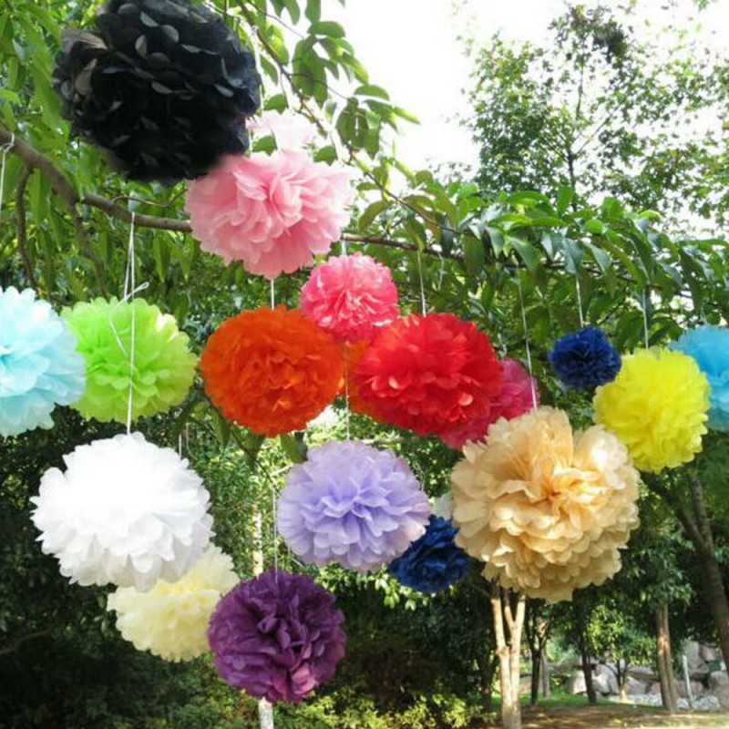 分類された色の紙ティッシュ花の結婚式の装飾紙ポンポンまみれ-イベント＆パーティー用品問屋・仕入れ・卸・卸売り