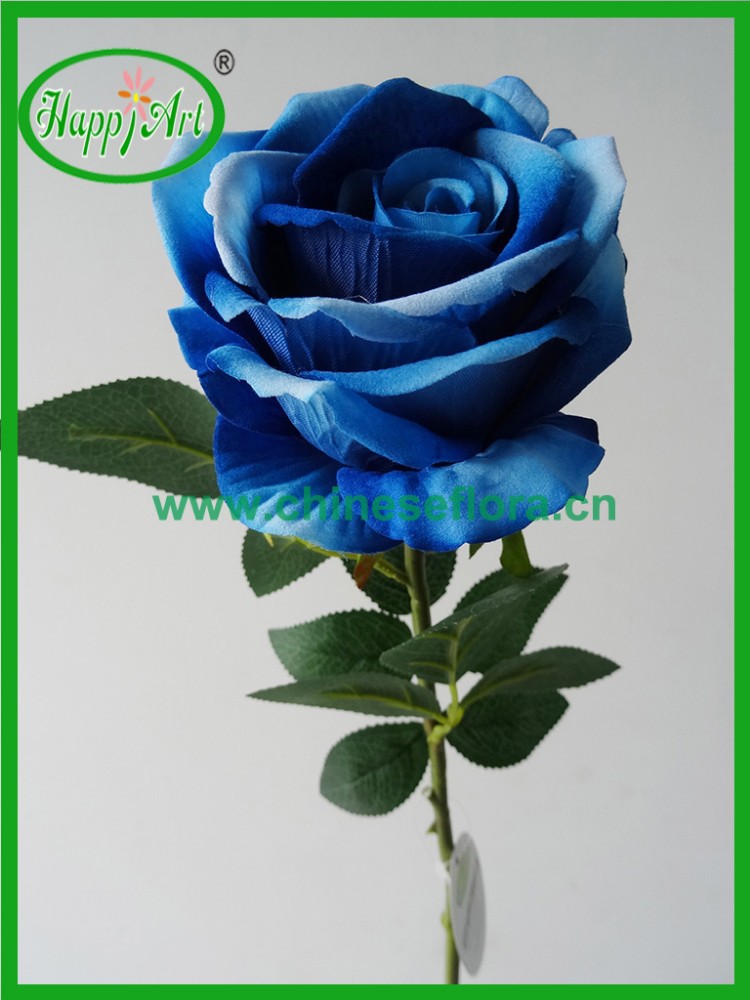 販売人工フラワーシングル青バラの花-装飾用花&花網問屋・仕入れ・卸・卸売り