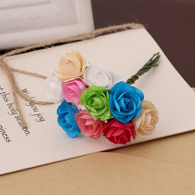 人工スクラップブッキング小さな2センチ紙の花144ピース/バッグ-装飾用花&花網問屋・仕入れ・卸・卸売り