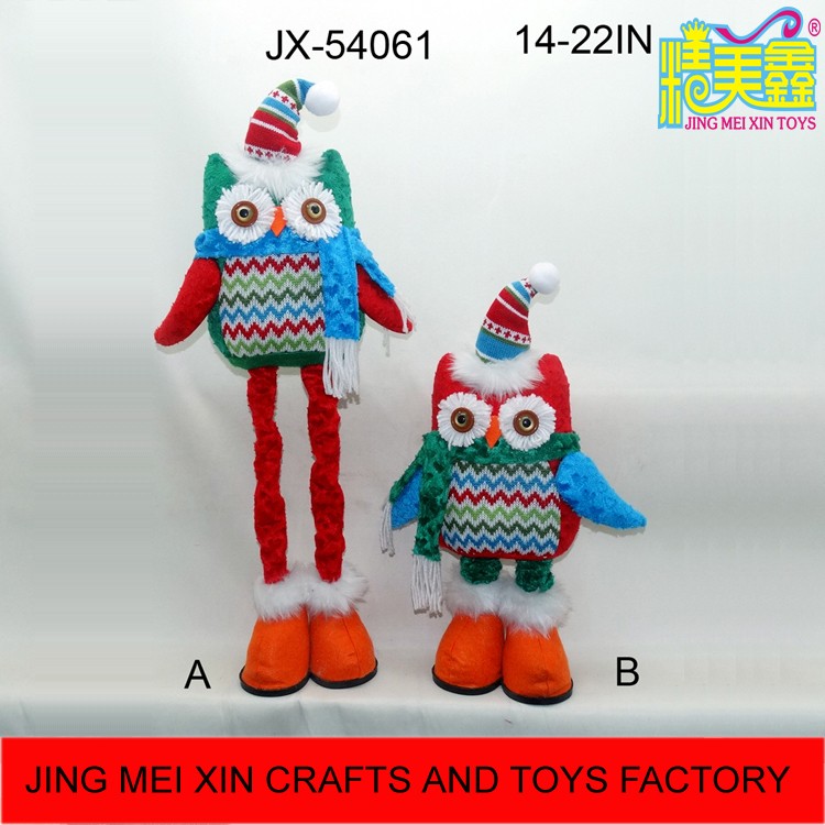 拡張可能な脚立ちぬいぐるみフクロウのおもちゃクリスマス2016装飾中国サプライヤー-クリスマスデコレーション用品問屋・仕入れ・卸・卸売り