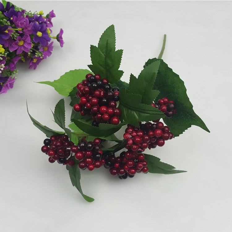人工的な花の束黒赤fesitavalベリーの束の装飾家の装飾のための-イベント＆パーティー用品問屋・仕入れ・卸・卸売り