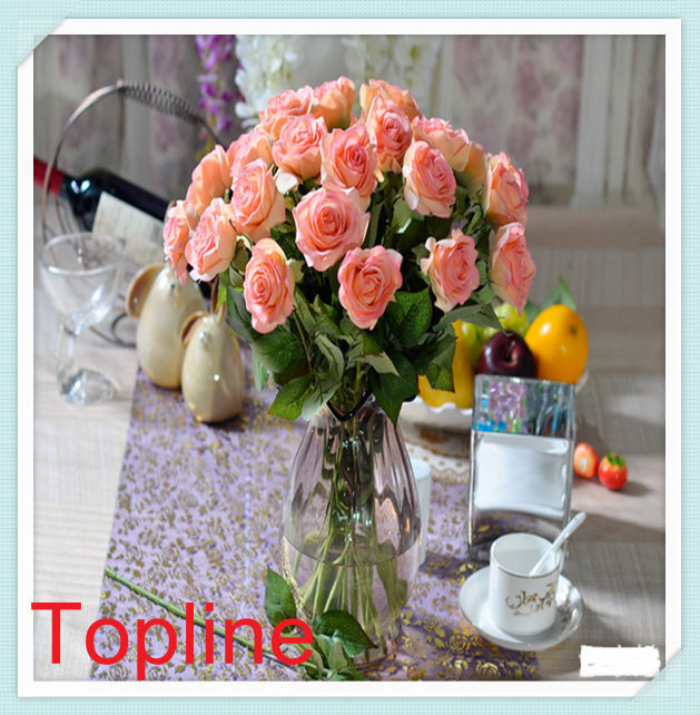 造花のバラが結婚式を支持する休日のパーティのための-装飾用花&花網問屋・仕入れ・卸・卸売り