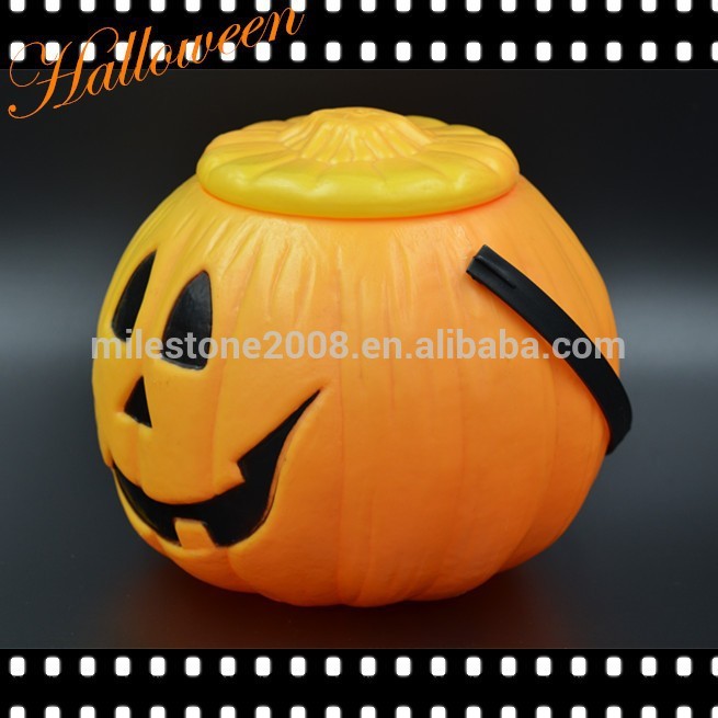 ハロウィンppカボチャの容器蓋とハンドル付き-イベント＆パーティー用品問屋・仕入れ・卸・卸売り