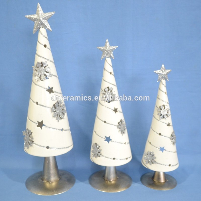 新しいセラミック2015金属でクリスマスツリー-クリスマスデコレーション用品問屋・仕入れ・卸・卸売り
