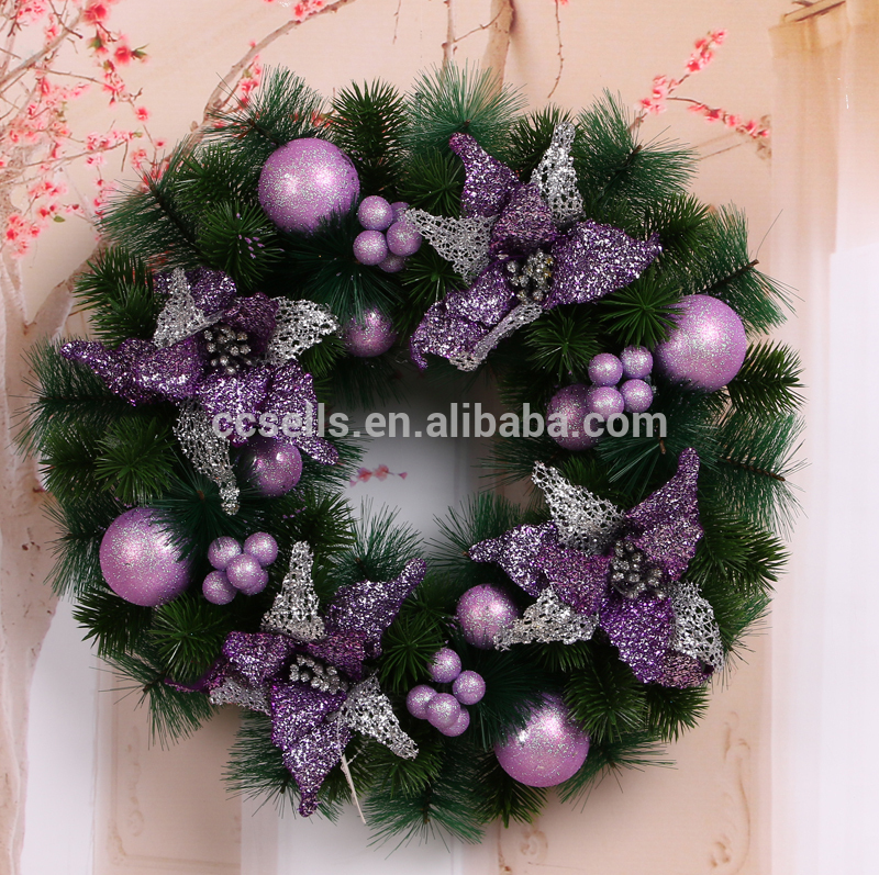 42センチクリスマスハンゲ花輪/装飾-クリスマスデコレーション用品問屋・仕入れ・卸・卸売り