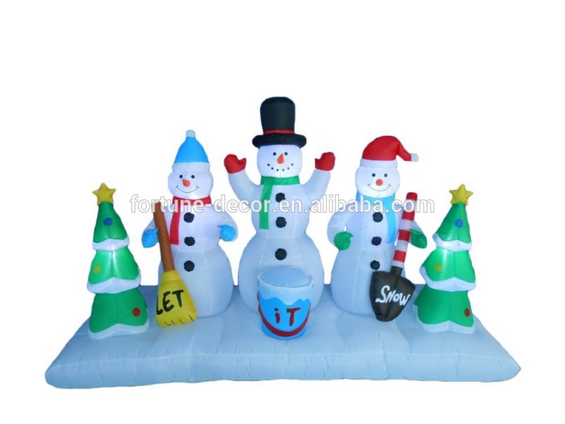 新製品高2015240センチメートルクリスマスデコレーションインフレータブル製雪だるま家族-クリスマスデコレーション用品問屋・仕入れ・卸・卸売り