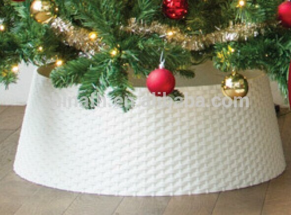 ツリー襟2016新しいデザイン籐型クリスマスツリースカート-クリスマスデコレーション用品問屋・仕入れ・卸・卸売り