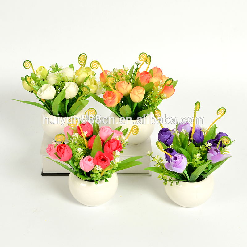 写真プロップ花ミニ人工椿の花盆栽-装飾用花&花網問屋・仕入れ・卸・卸売り