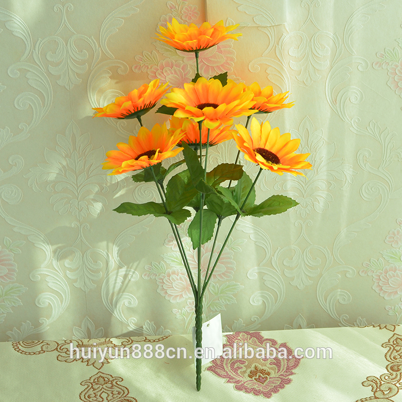 高品質の安い7ヘッドテーブル造花卸売り装飾的な絹の布-装飾用花&花網問屋・仕入れ・卸・卸売り