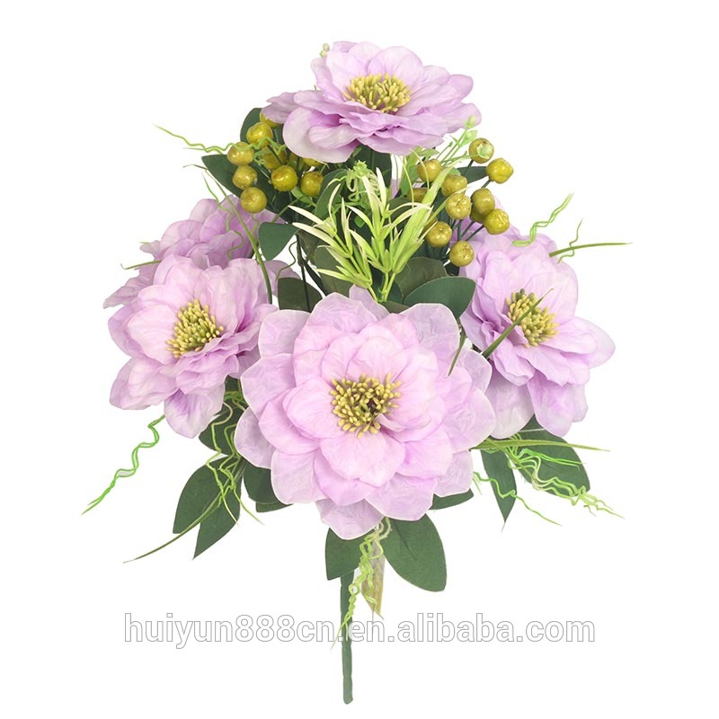 工場卸売高品質の人工的なブッシュ花とベリーブランチ-装飾用花&花網問屋・仕入れ・卸・卸売り