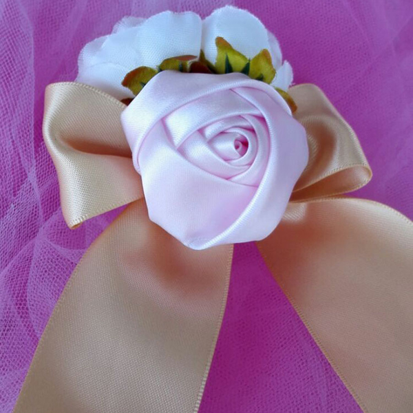 サテンリボンバラ結婚式用の花の装飾-装飾用花&花網問屋・仕入れ・卸・卸売り
