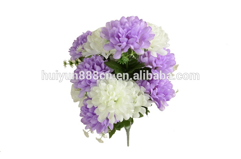 大きな人工シルクボール14ヘッドのために菊の花家の装飾-装飾用花&花網問屋・仕入れ・卸・卸売り