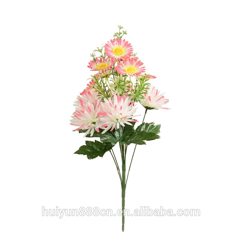 サテン生地お母さんブッシュ葬儀用飾付人工的な菊の花-装飾用花&花網問屋・仕入れ・卸・卸売り