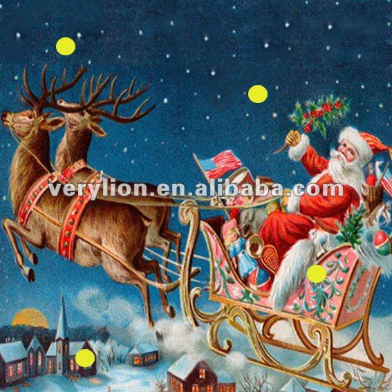 クリスマスledのキャンバスの絵画-絵画＆カリグラフィー問屋・仕入れ・卸・卸売り