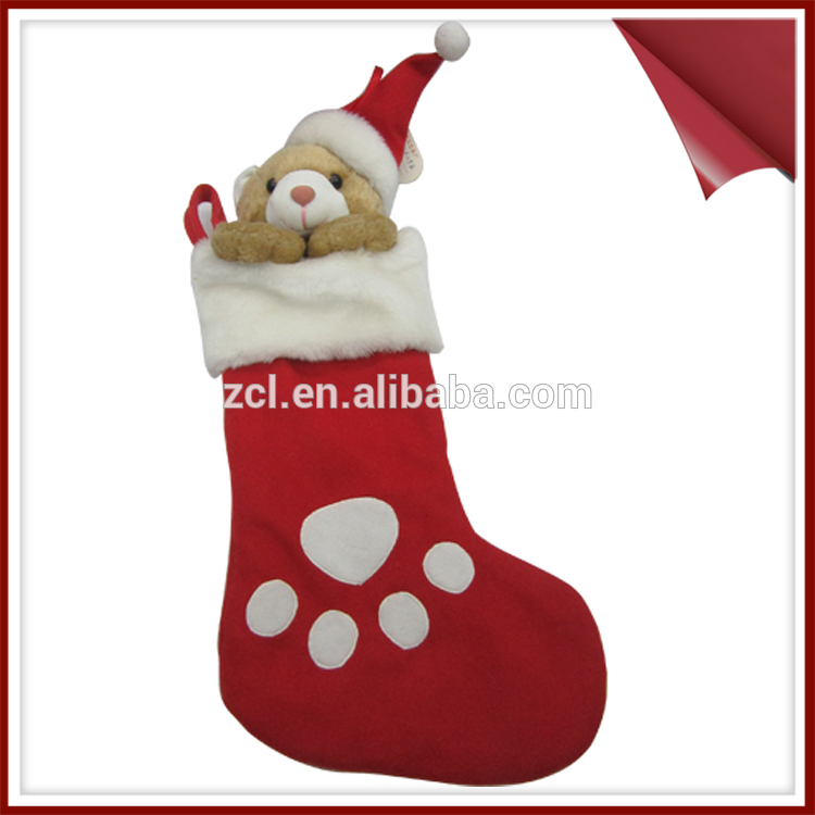 クリスマスの装飾21" t10629aかわいい犬のクリスマスブーツ-クリスマスデコレーション用品問屋・仕入れ・卸・卸売り