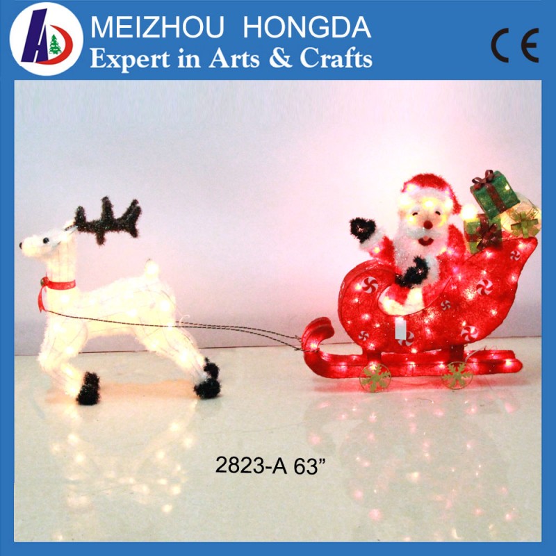 クリスマス鹿ライト 、 装飾3d照明鹿カート-クリスマスデコレーション用品問屋・仕入れ・卸・卸売り