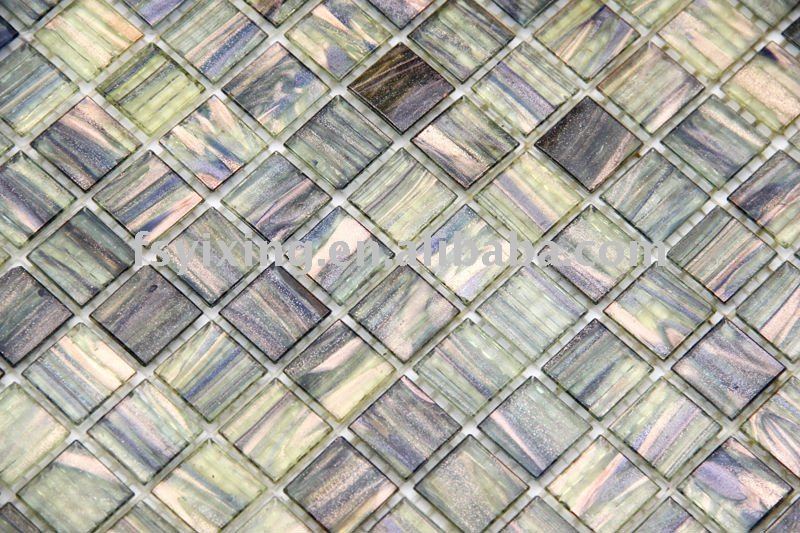 8" x8クリスタル" ゴールドシルク家の装飾のためのガラスモザイク-航海上の工芸問屋・仕入れ・卸・卸売り