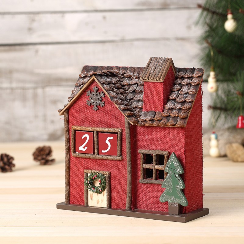 木製家の装飾で引き出し木製アドベントカレンダー-クリスマスデコレーション用品問屋・仕入れ・卸・卸売り