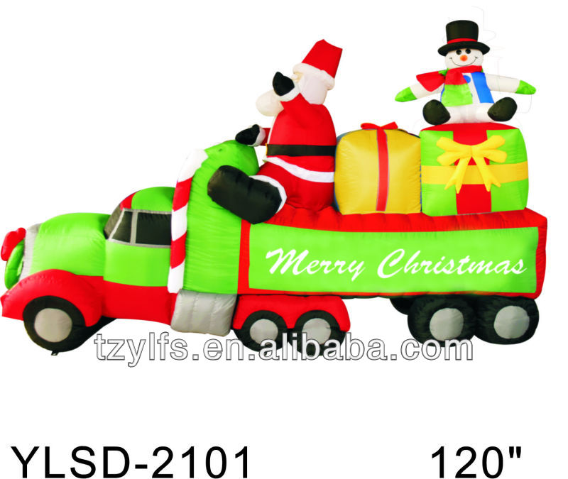 120" 大型インフレータブルトラックにサンタクロース/インフレータブルクリスマス商品-クリスマスデコレーション用品問屋・仕入れ・卸・卸売り