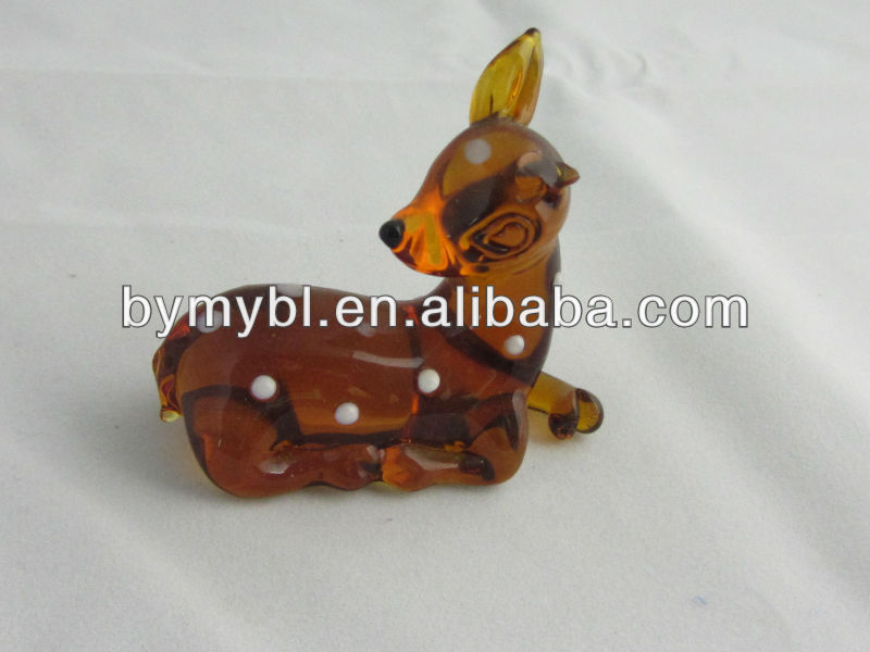 子鹿ガラスの動物の置物-彫刻工芸品問屋・仕入れ・卸・卸売り