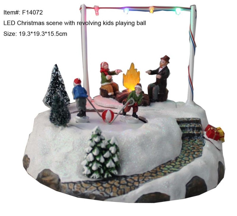 クリスマス装飾ledクリスマスシーンでリボルビング子供演奏ボール-クリスマスデコレーション用品問屋・仕入れ・卸・卸売り