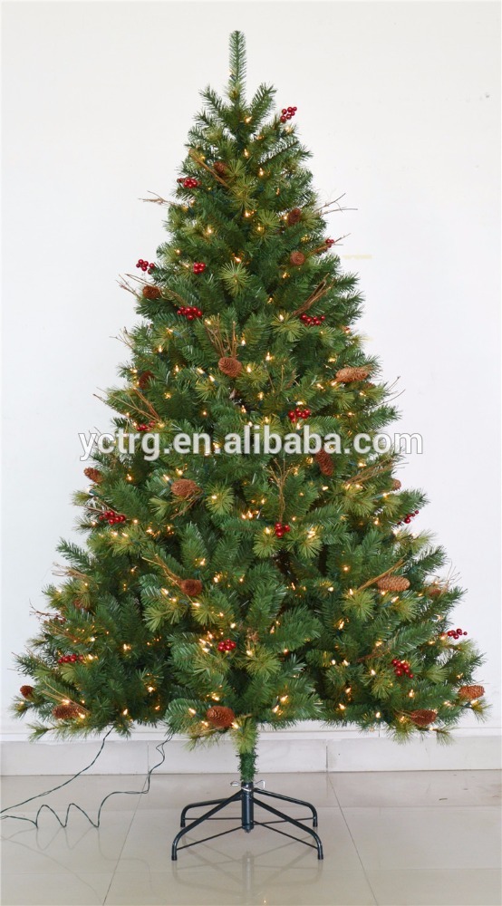 7フィート付き人工クリスマスツリー装飾的なベリー-クリスマスデコレーション用品問屋・仕入れ・卸・卸売り