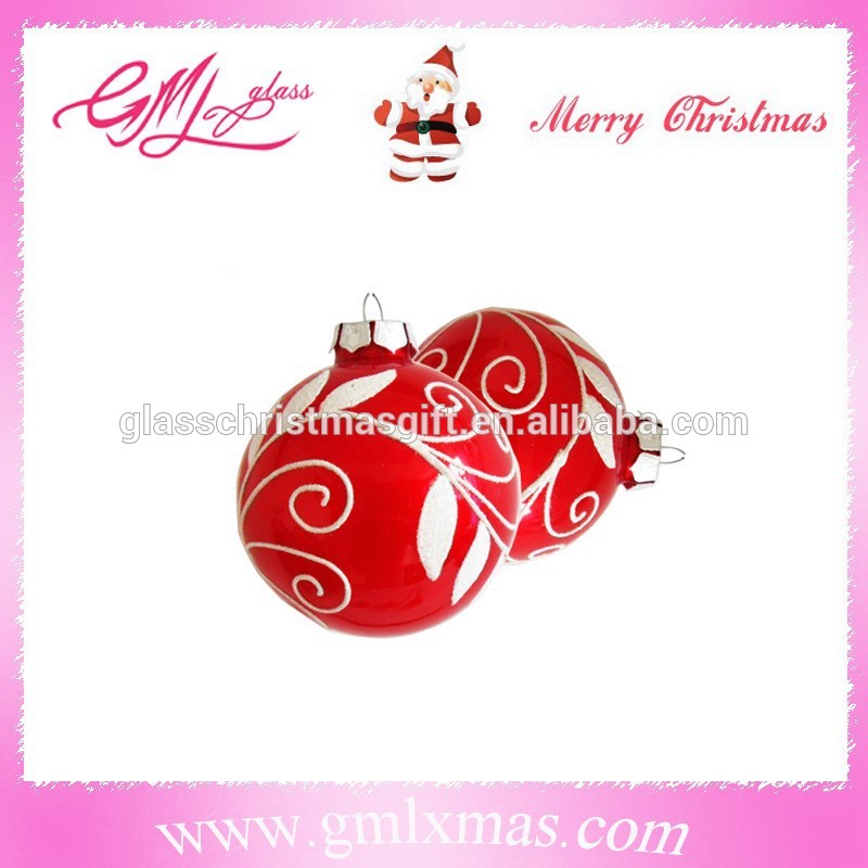 保証貿易サプライヤークリスマスの飾りをぶら下げ、 クリスマスボールを手塗り、 ガラスクリスマスボールクリスマスのガラスの装飾-クリスマスデコレーション用品問屋・仕入れ・卸・卸売り