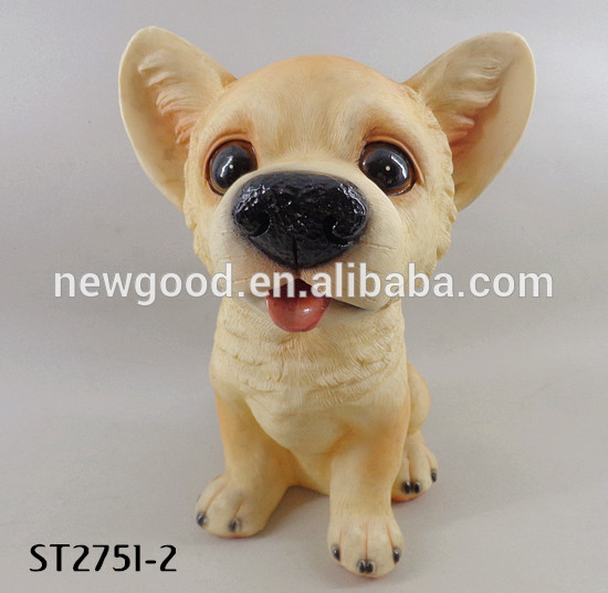 庭動物像機能子犬彫刻面白い樹脂犬彫像庭動物-樹脂工芸品問屋・仕入れ・卸・卸売り