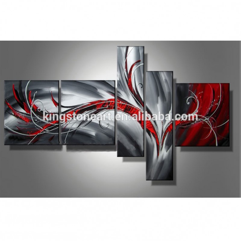Jc卸売抽象壁アートホーム装飾5ピース手作りキャンバス油絵用寝室HP-62-絵画＆カリグラフィー問屋・仕入れ・卸・卸売り