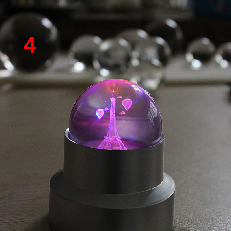カスタム3dレーザー彫刻ガラスledボール用ホーム装飾bithdayギフト-民芸品問屋・仕入れ・卸・卸売り