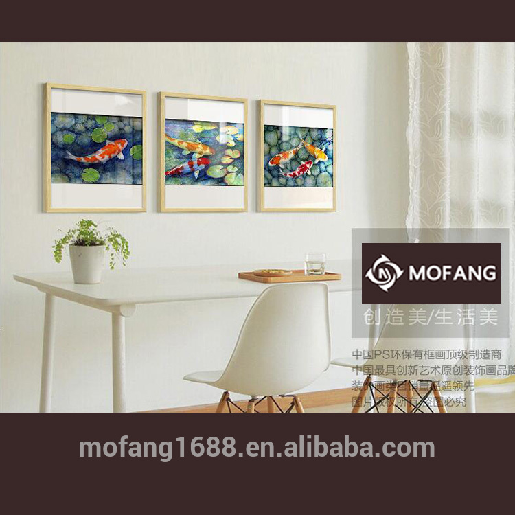 Mofang人気額装ゴールド魚オイルキャンバス絵画家の装飾アート-絵画＆カリグラフィー問屋・仕入れ・卸・卸売り