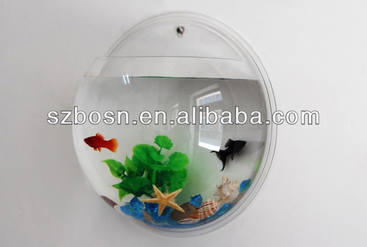 壁がマウントされている樹脂の魚飼育用の水槽、 樹脂の金魚鉢、 樹脂の魚の水槽-アンティーク、イミテーション工芸品問屋・仕入れ・卸・卸売り