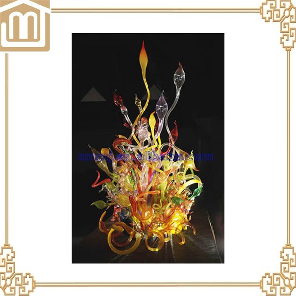 mdernアートガーデン装飾の人工的な手作りの吹きガラスの花の彫刻-民芸品問屋・仕入れ・卸・卸売り