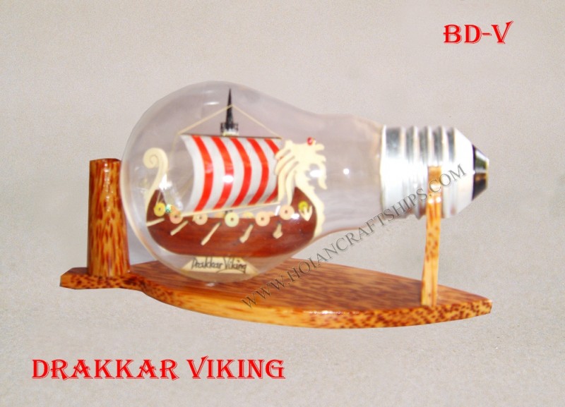 Drakkarバイキング船で電球、航海ギフトの手作り船モデル-問屋・仕入れ・卸・卸売り