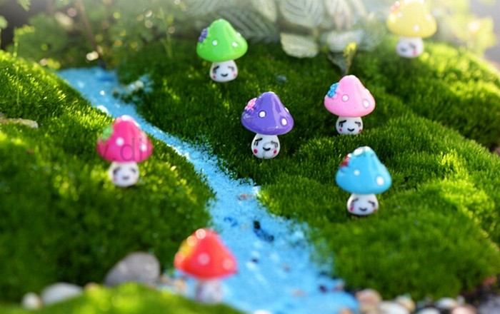 キノコテラリウムの装飾ミニチュアテラリウムキノコピーチドレスコスプレピクシー& gnomeウッドランドアクセサリー::卸売ミニ妖精ガーデンキノコ-アンティーク、イミテーション工芸品問屋・仕入れ・卸・卸売り