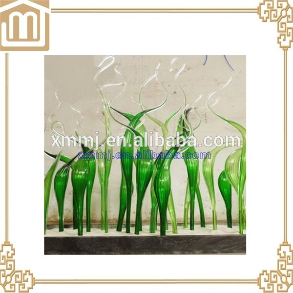 手作りのムラーノの緑色のガラス彫刻屋内装飾-民芸品問屋・仕入れ・卸・卸売り