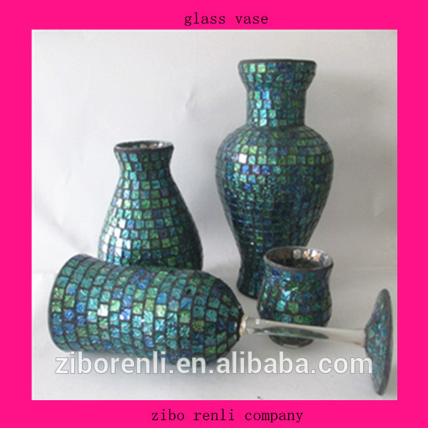 家の装飾アクセント異なる形状アンティークベネチアングラスモザイク花ガラスの花瓶-ガラス製品問屋・仕入れ・卸・卸売り