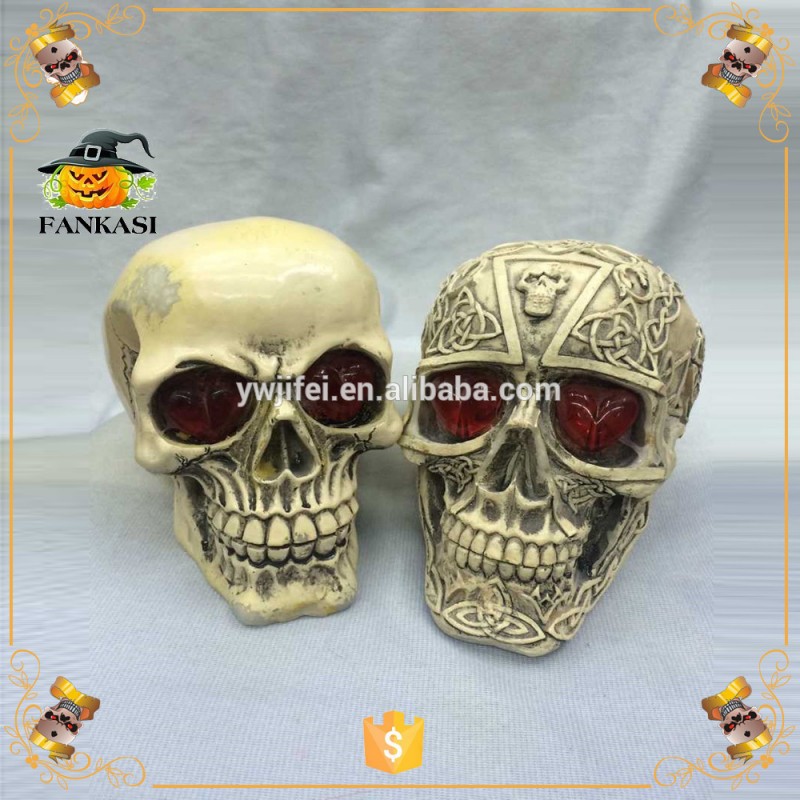 ヴィンテージスタイル卸売ハロウィンスカル付きライト-樹脂工芸品問屋・仕入れ・卸・卸売り