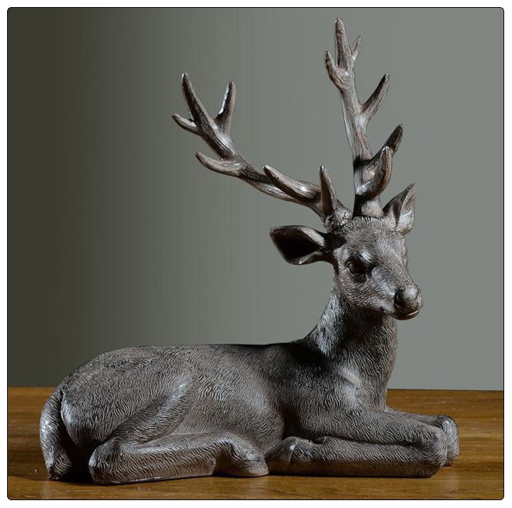 樹脂ビッグサイズでクリスマスの鹿の装飾、 polyresinの庭の置物-芸術コレクター商品問屋・仕入れ・卸・卸売り