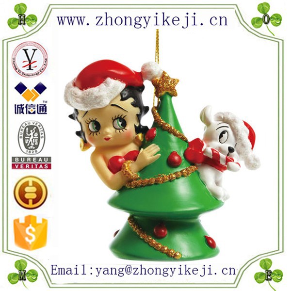 中国の彫刻が施されたファクトリーカスタム手作り作られておりクリスマスツリーの飾りのオーナメント安ピカベティブープ-樹脂工芸品問屋・仕入れ・卸・卸売り