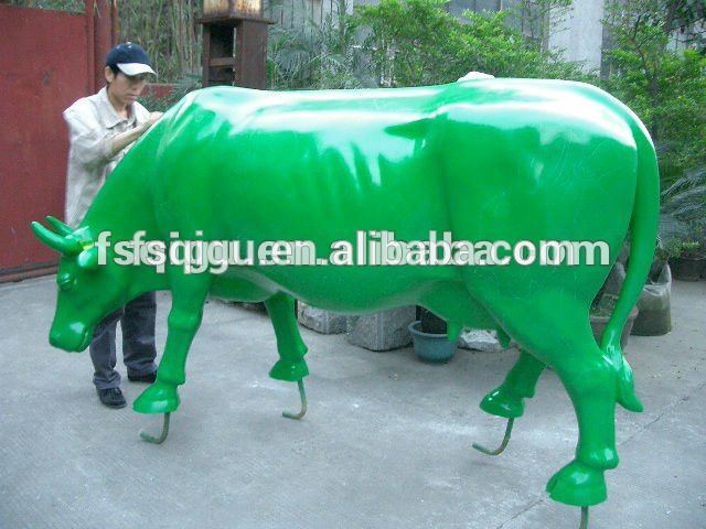 2016新しいスタイル樹脂牛彫刻グラスファイバー動物彫刻等身大動物ブル彫刻-樹脂工芸品問屋・仕入れ・卸・卸売り