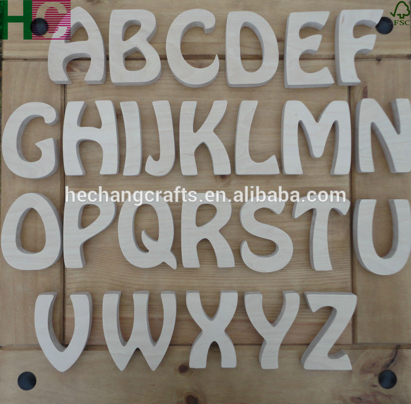 2015熱い販売の木製の手紙木製のアルファベット文字のmdf白い木製lettermr・ミセス-民芸品問屋・仕入れ・卸・卸売り