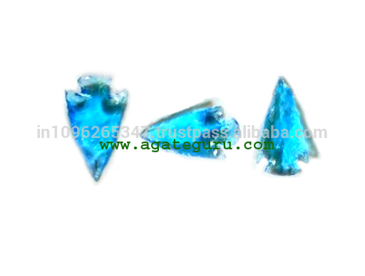 Blue-Glass-1.5-Inch-Arrowhe:安い矢じり用販売-半貴石工芸品問屋・仕入れ・卸・卸売り