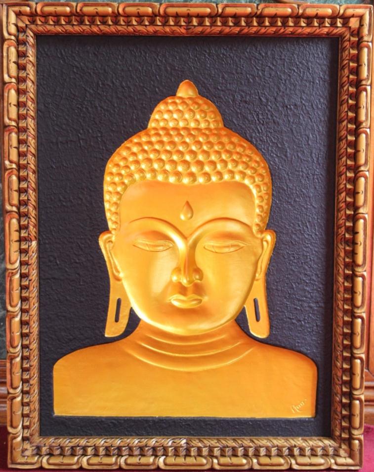 美しい釈迦牟尼仏レリーフ3dタンカネパールの手作りで、-宗教工芸品問屋・仕入れ・卸・卸売り